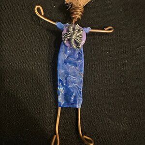 Christine Olmsted Vtg Design Handmade Pin Brooch Scorpio Astrology Sign